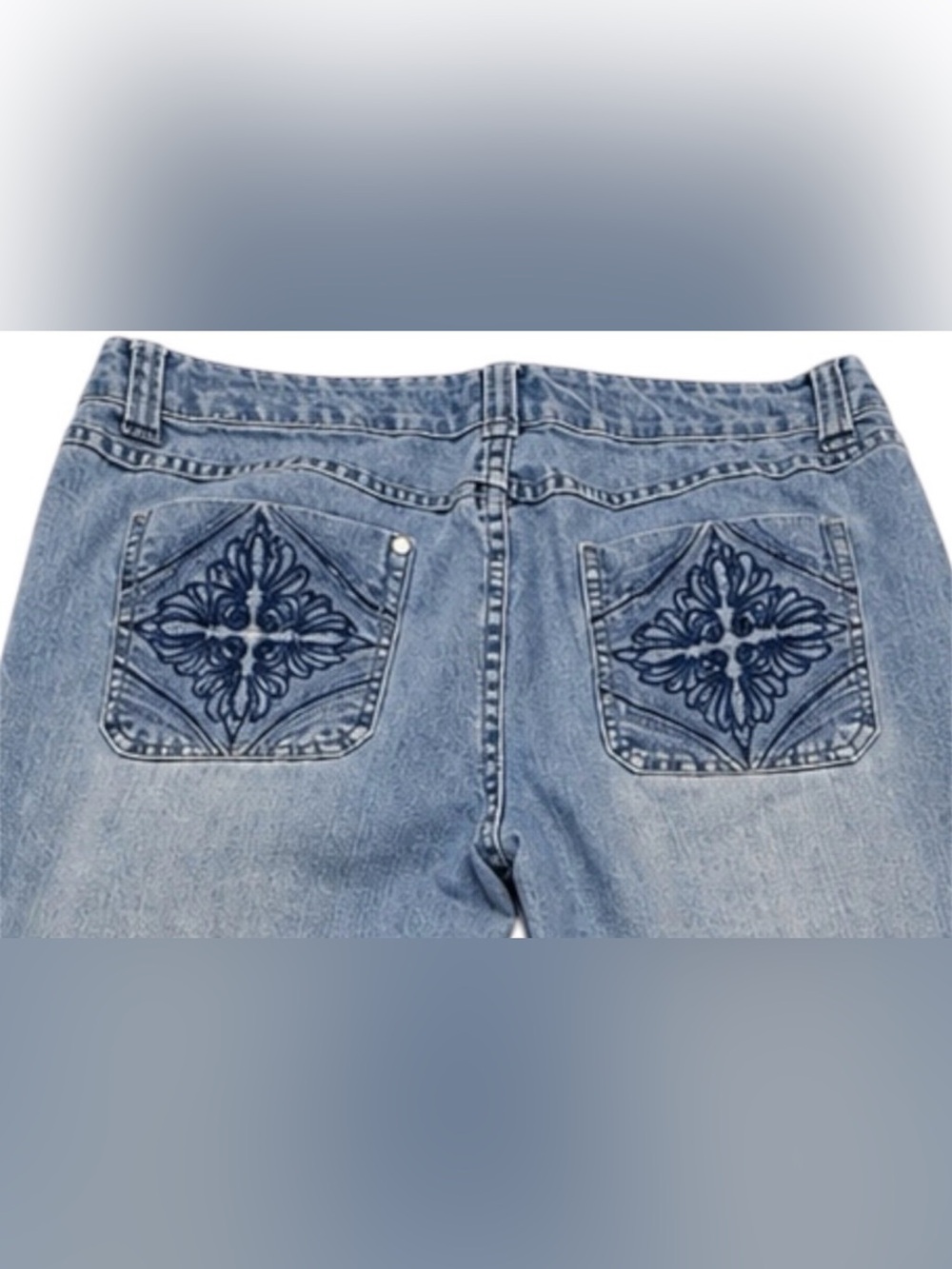 Y2K Bootcut Jeans (High Sierra) Denim Wash Minimal Vintage Style - Sz 6